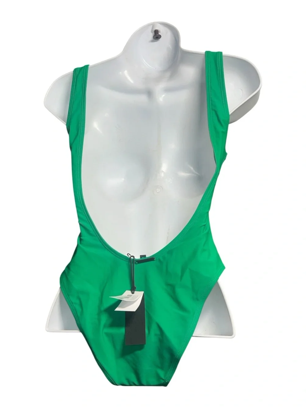 Kendall + Kylie Bright Green Scoop Neck One-Piece Swimsuit NWT Size XS